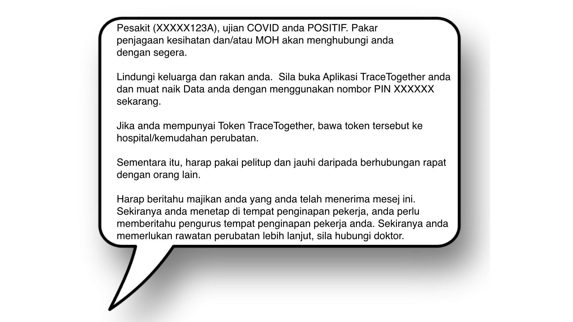 Moh Covid 19 Positive Result Message What To Do Next Melayu